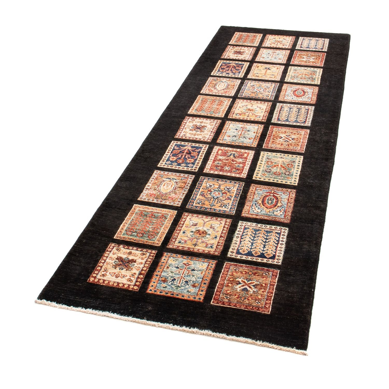 Tapis de couloir Tapis Ziegler - 245 x 78 cm - bleu foncé