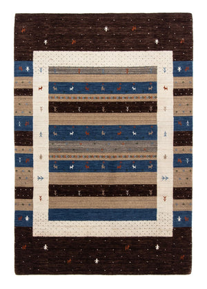 Tapis Gabbeh - Loribaft Persan - 206 x 141 cm - marron