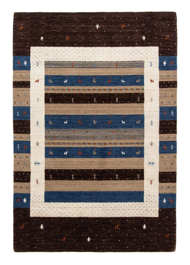 Tapis Gabbeh - Loribaft Persan - 206 x 141 cm - marron