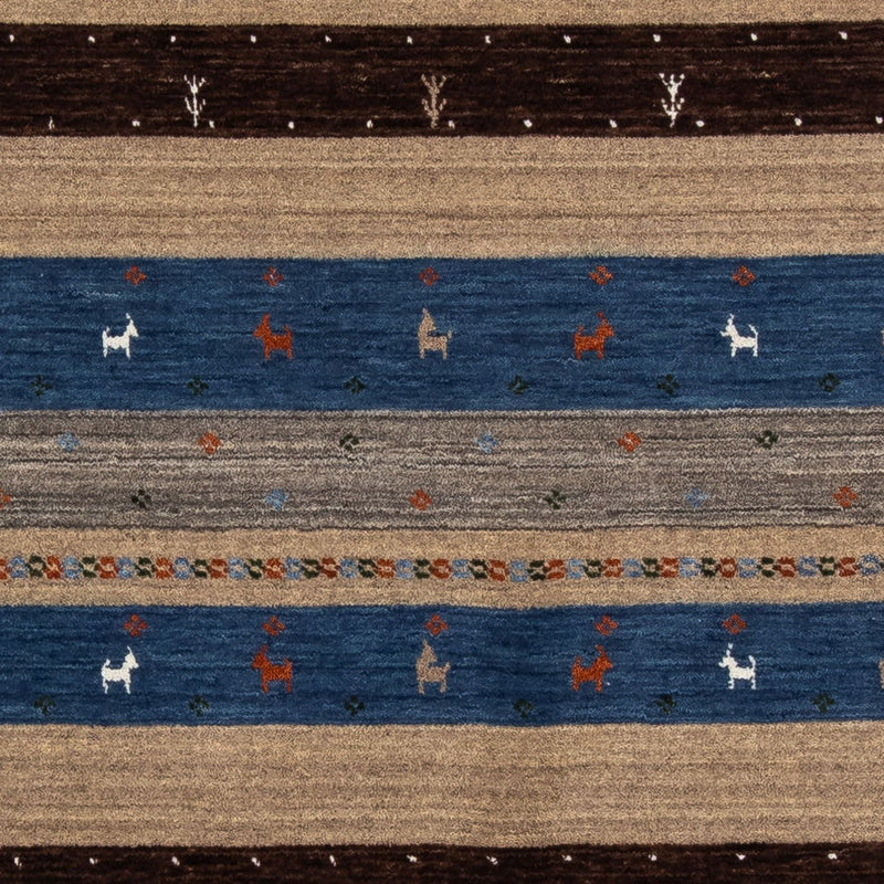 Tapis Gabbeh - Loribaft Persan - 206 x 141 cm - marron