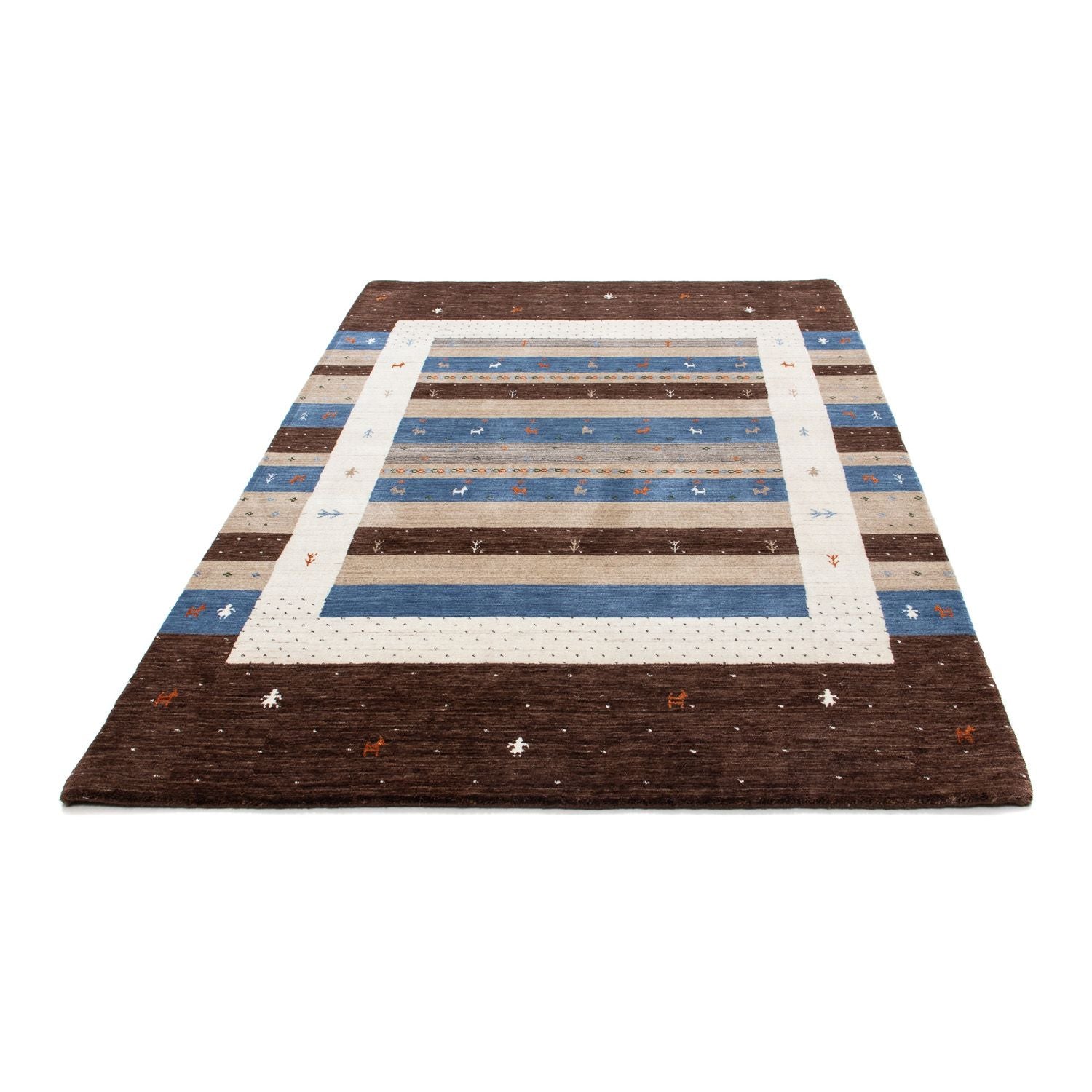 Tapis Gabbeh - Loribaft Persan - 206 x 141 cm - marron