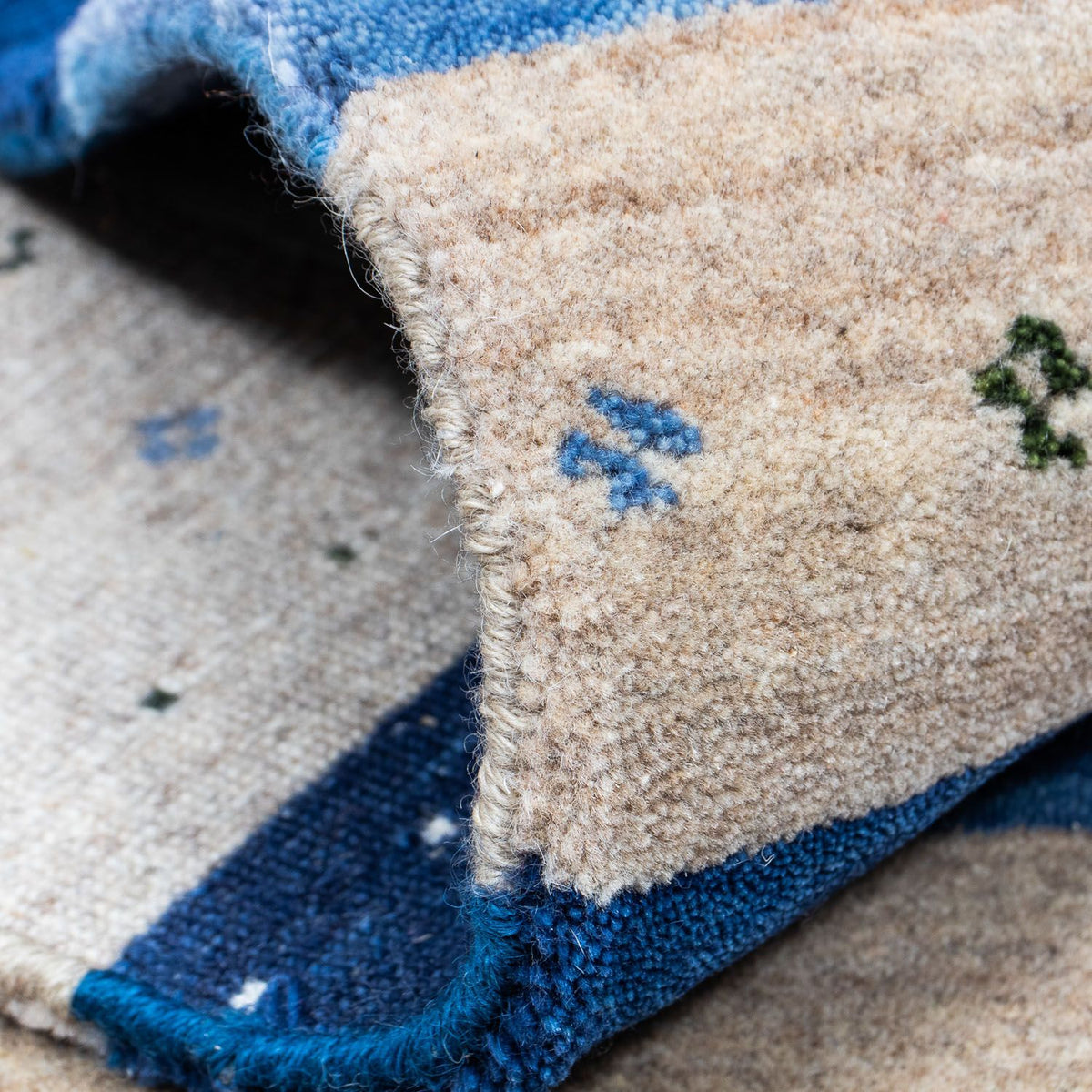 Tapis Gabbeh - Loribaft Persan - 201 x 144 cm - bleu foncé