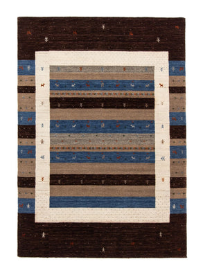 Tapis Gabbeh - Loribaft Persan - 204 x 142 cm - bleu foncé