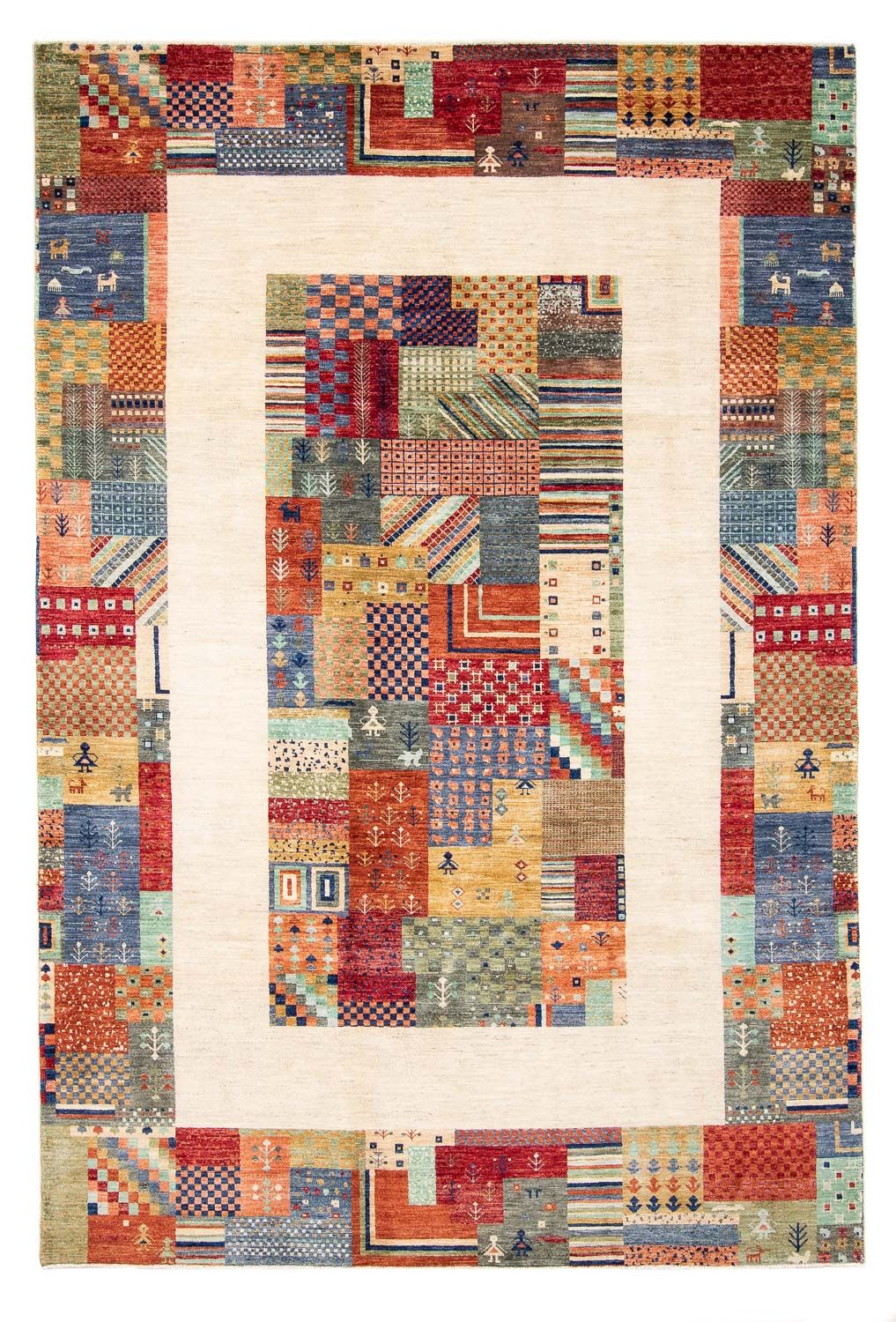 Tapis Gabbeh - Loribaft Persan - 294 x 197 cm - multicolore