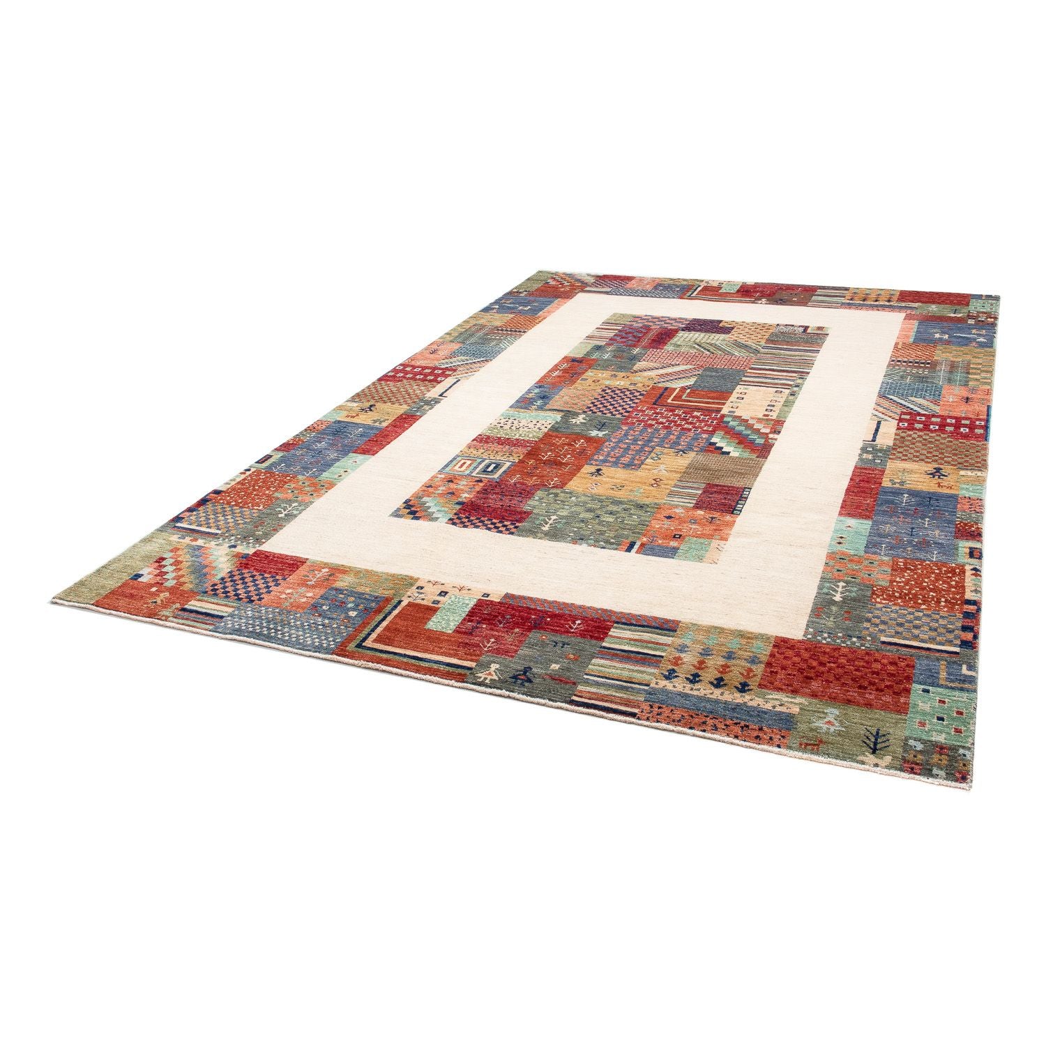 Tapis Gabbeh - Loribaft Persan - 294 x 197 cm - multicolore
