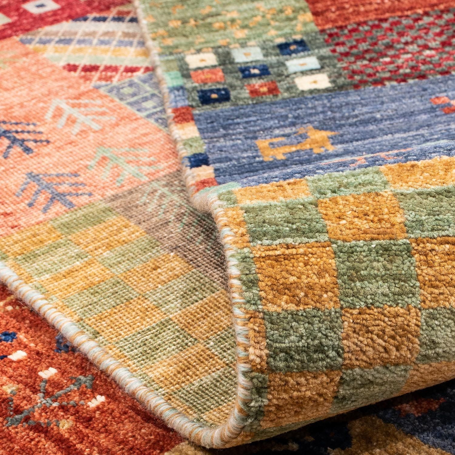 Tapis Gabbeh - Loribaft Persan - 299 x 198 cm - multicolore