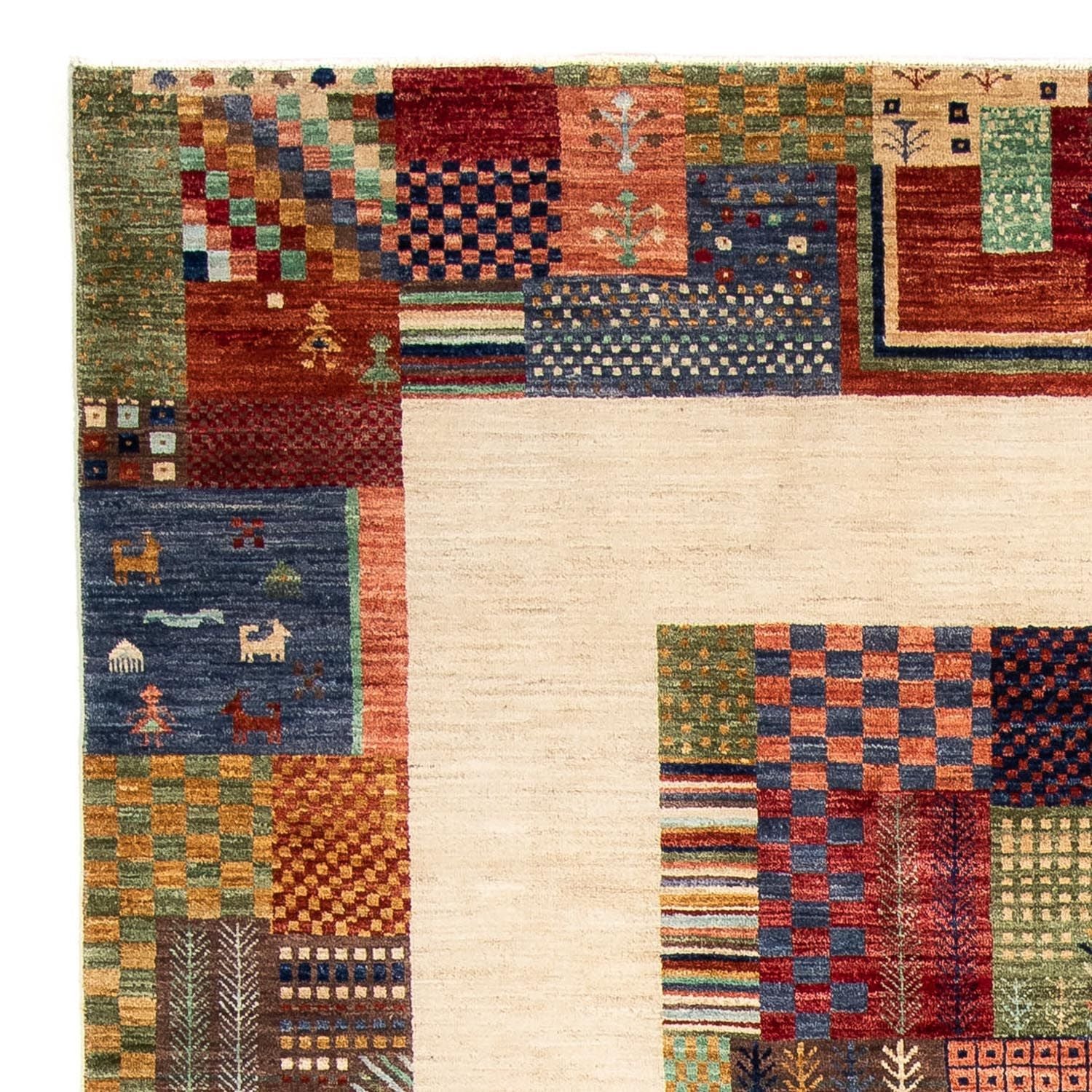 Tapis Gabbeh - Loribaft Persan - 290 x 200 cm - multicolore