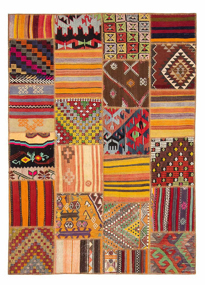 Tapis patchwork 169x239cm - Tapis en laine