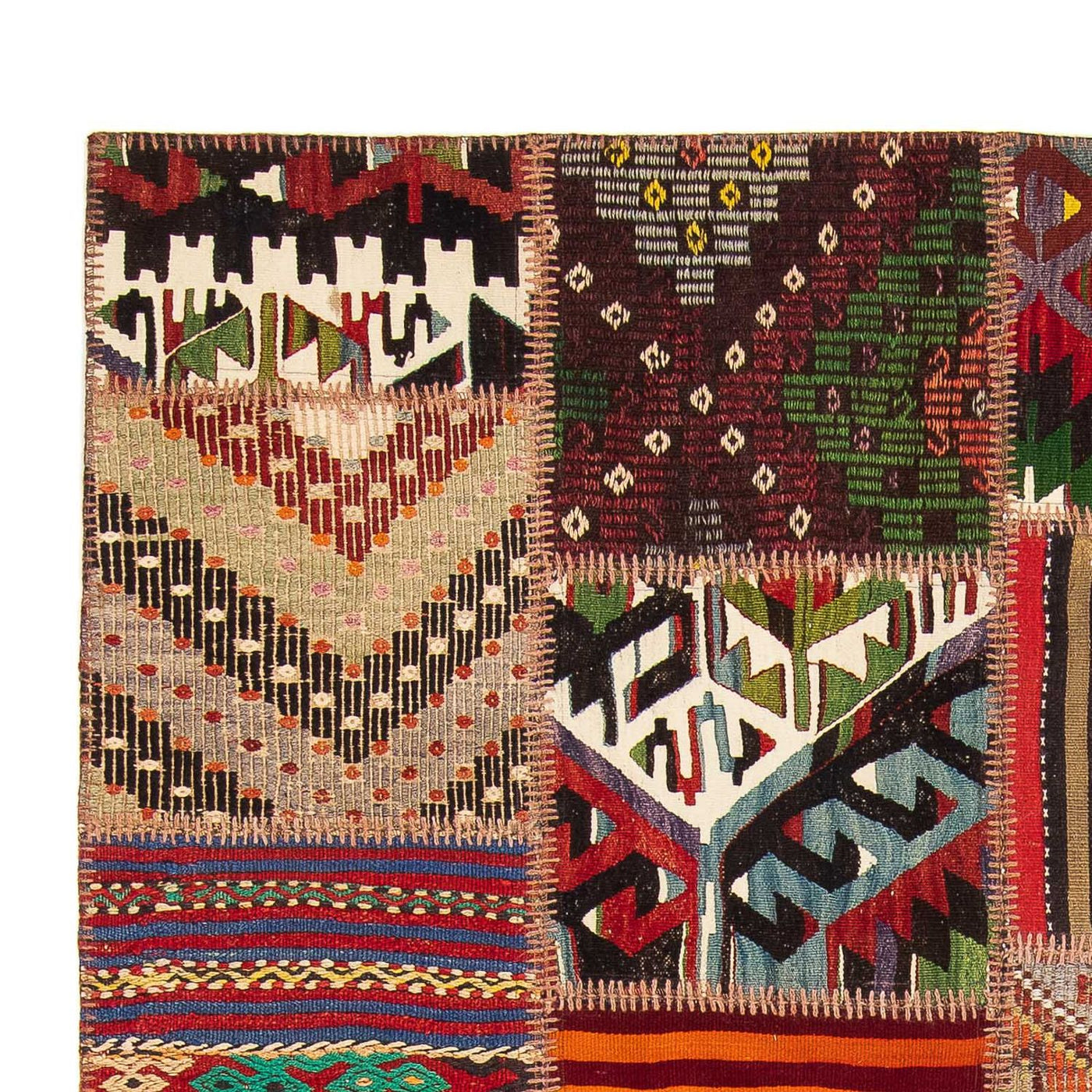 Tapis patchwork 238x168cm - Tapis en laine