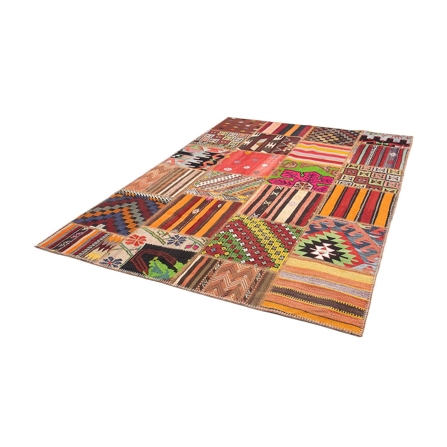 Tapis patchwork - 239 x 168 cm - multicolore