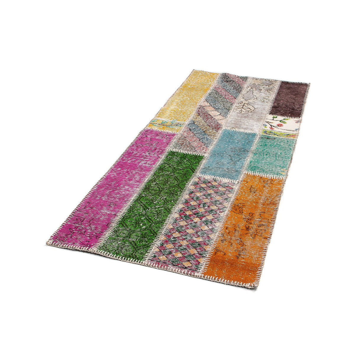 Tapis de couloir Tapis patchwork - 202 x 80 cm - multicolore