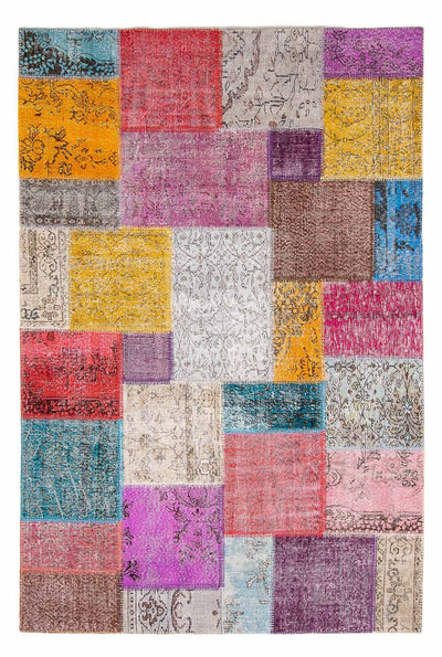 Tapis patchwork 250x300cm - Tapis en laine - multicolore