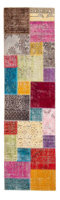 Tapis de couloir Tapis patchwork - 300 x 85 cm - multicolore