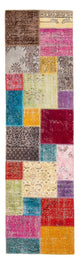 Tapis patchwork 85x300cm - Tapis en laine
