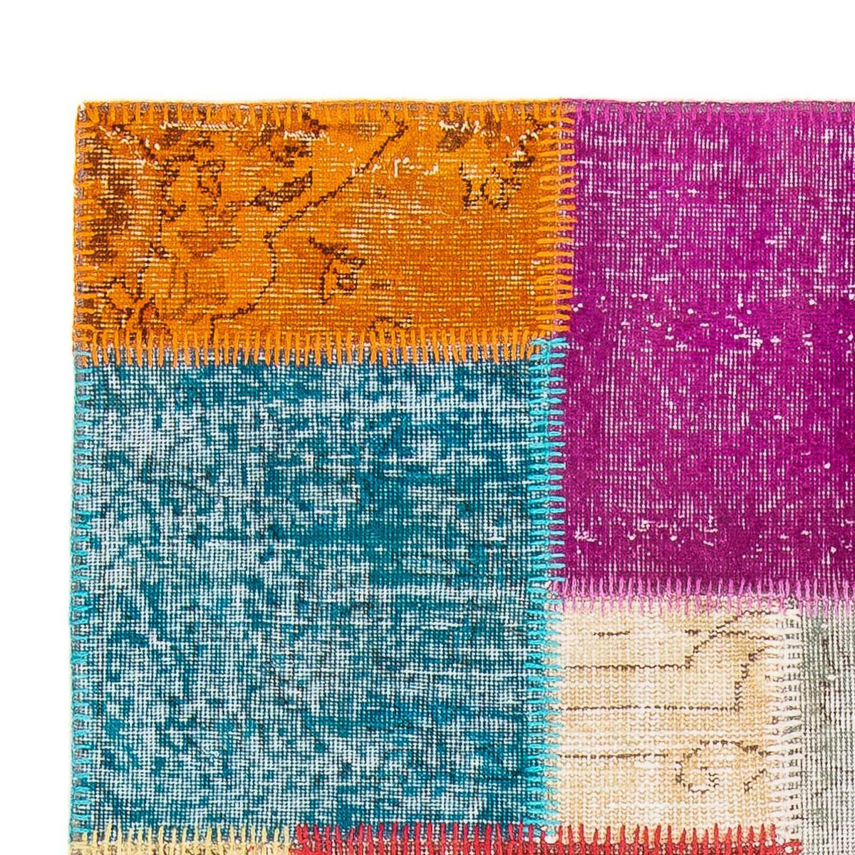 Tapis patchwork 123x185cm - Tapis en laine