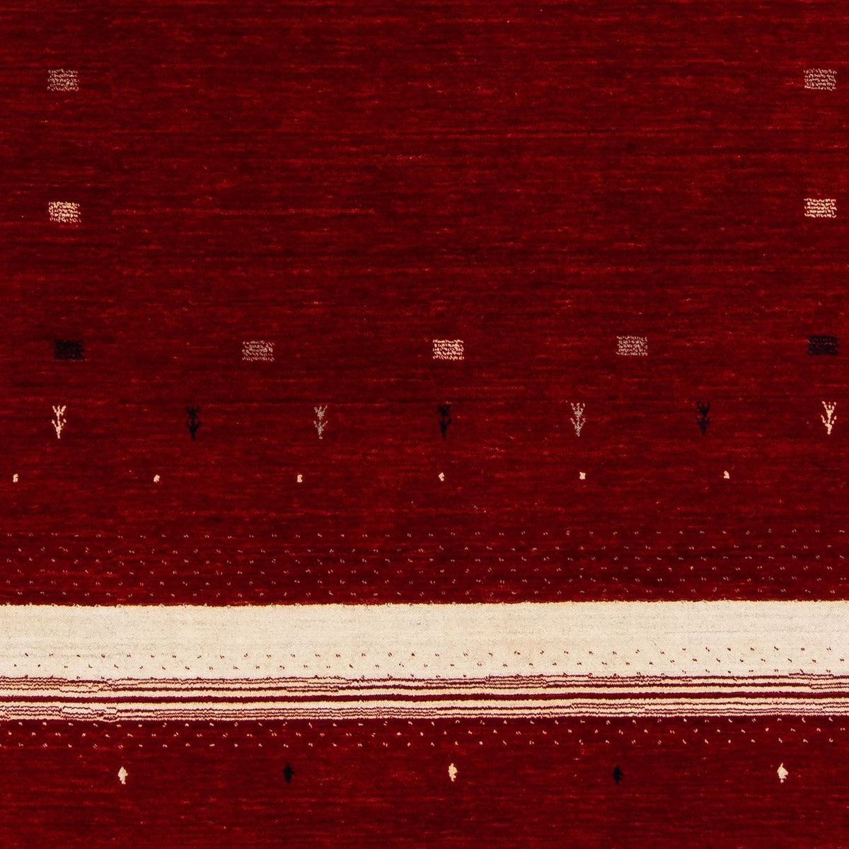 Tapis Gabbeh - Loribaft Persan - 240 x 172 cm - rouge