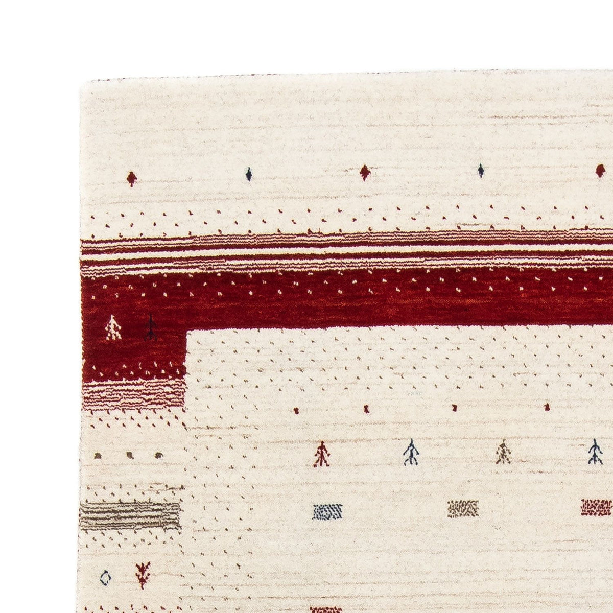 Tapis Gabbeh - Loribaft Persan - 198 x 140 cm - beige