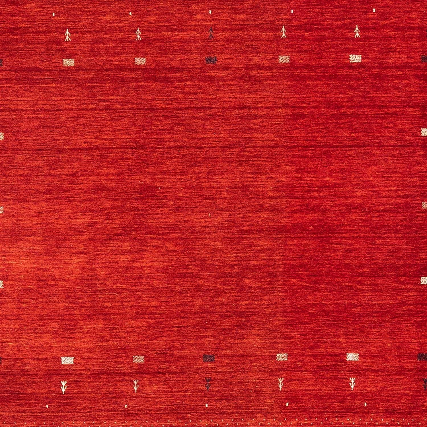 Tapis Gabbeh - Loribaft Persan carré  - 256 x 249 cm - rouge