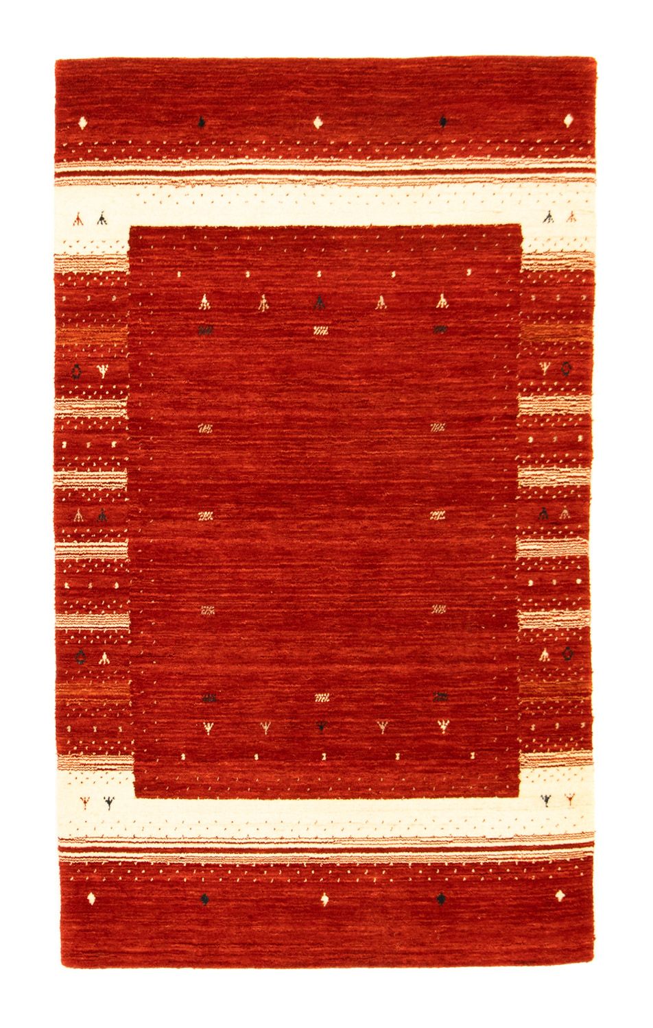 Tapis Gabbeh - Loribaft Persan - 162 x 94 cm - rouge
