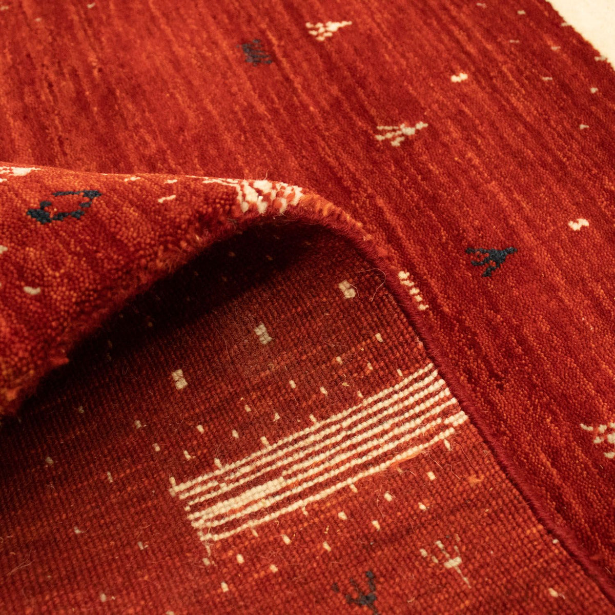 Tapis Gabbeh - Loribaft Persan - 162 x 94 cm - rouge