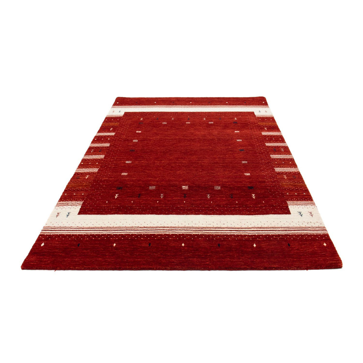 Tapis Gabbeh - Loribaft Persan - 204 x 140 cm - rouge