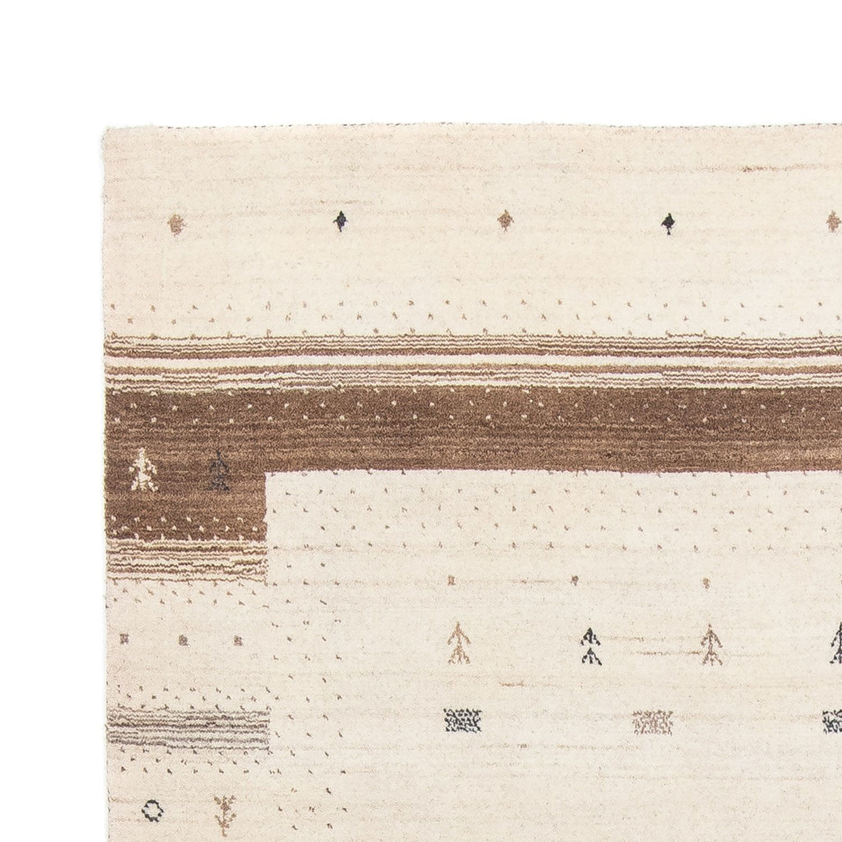 Tapis Gabbeh - Loribaft Persan - 201 x 144 cm - beige