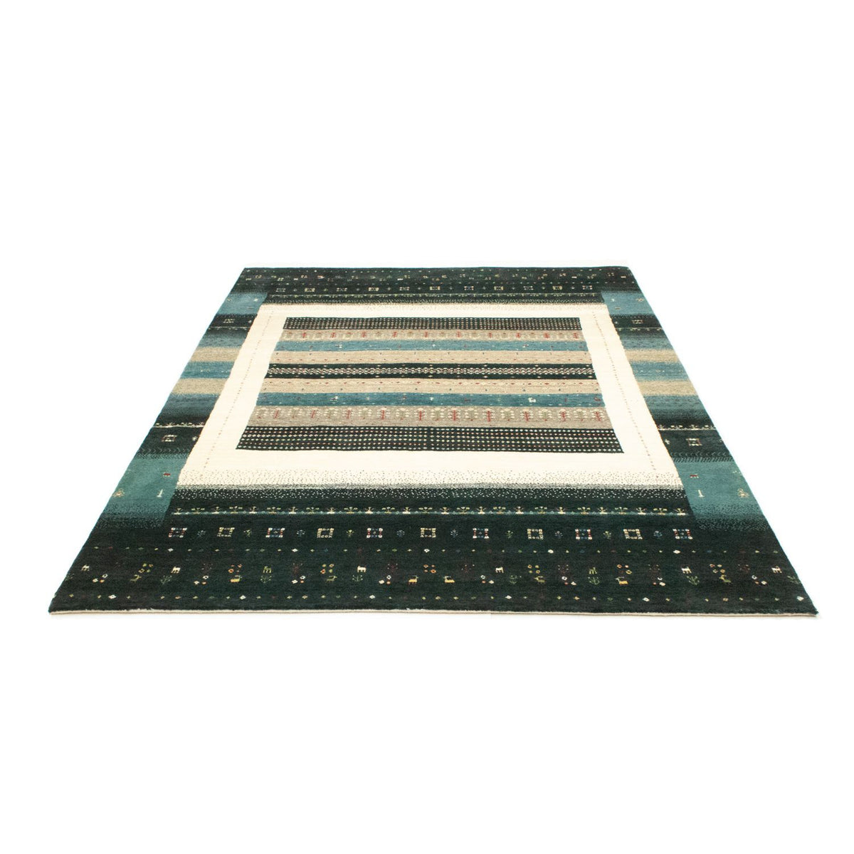 Tapis Gabbeh - Loribaft Persan - 238 x 170 cm - multicolore