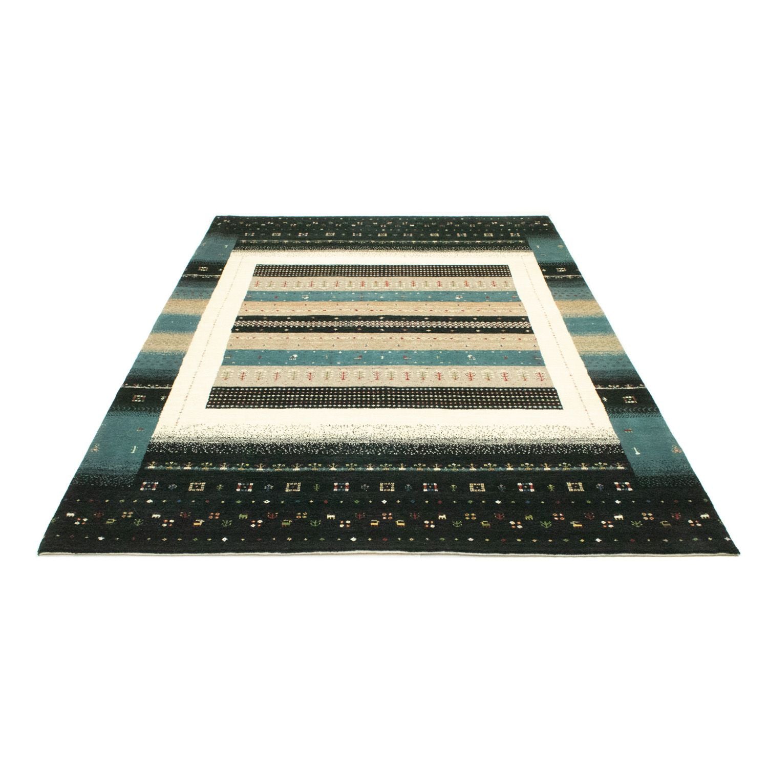 Tapis Gabbeh - Loribaft Persan - 241 x 170 cm - multicolore