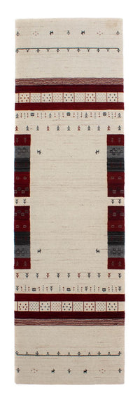 Tapis de couloir Tapis Gabbeh - Loribaft Persan - 298 x 80 cm - beige