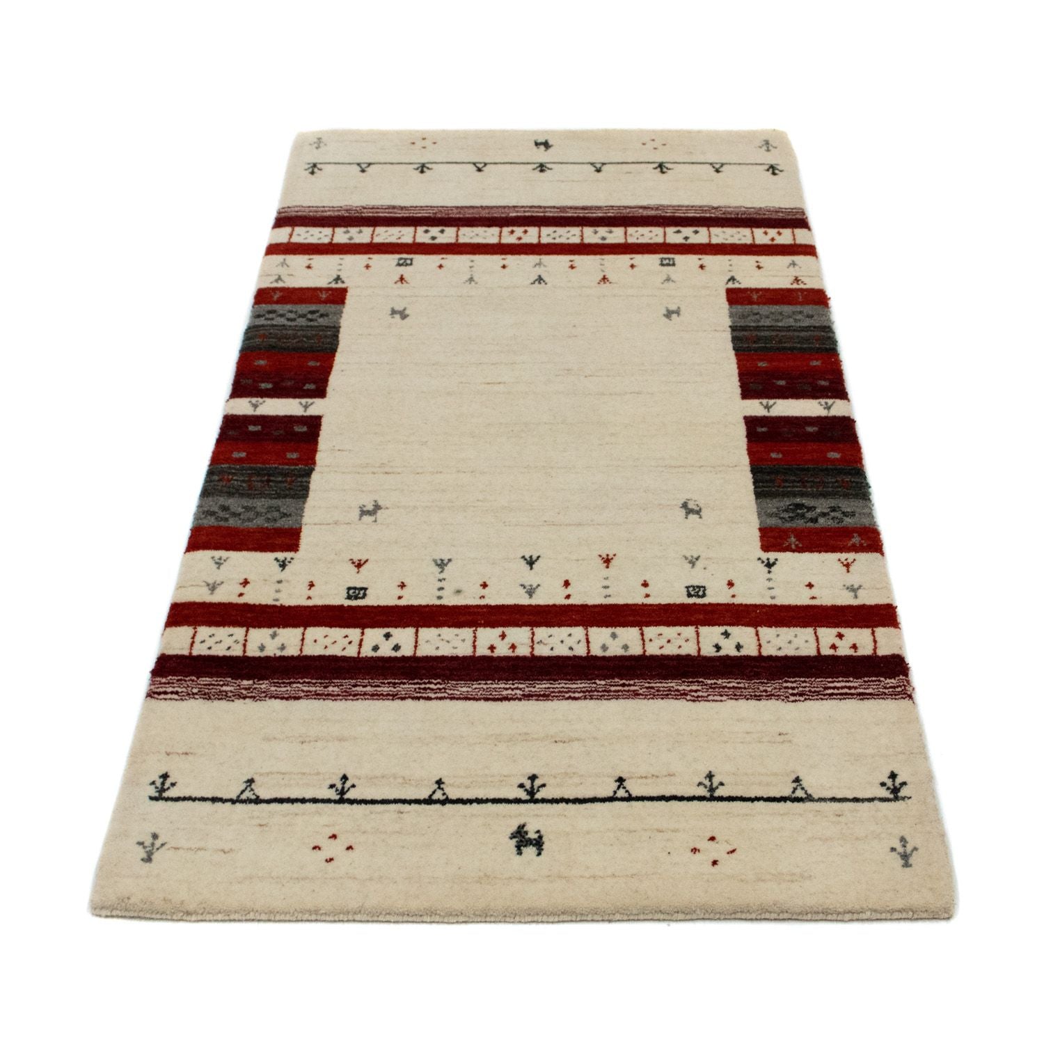 Tapis Gabbeh - Loribaft Persan - 141 x 70 cm - beige