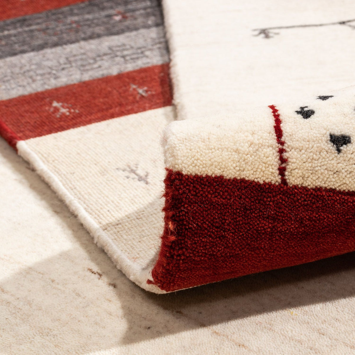 Tapis Gabbeh - Loribaft Persan - 350 x 248 cm - beige