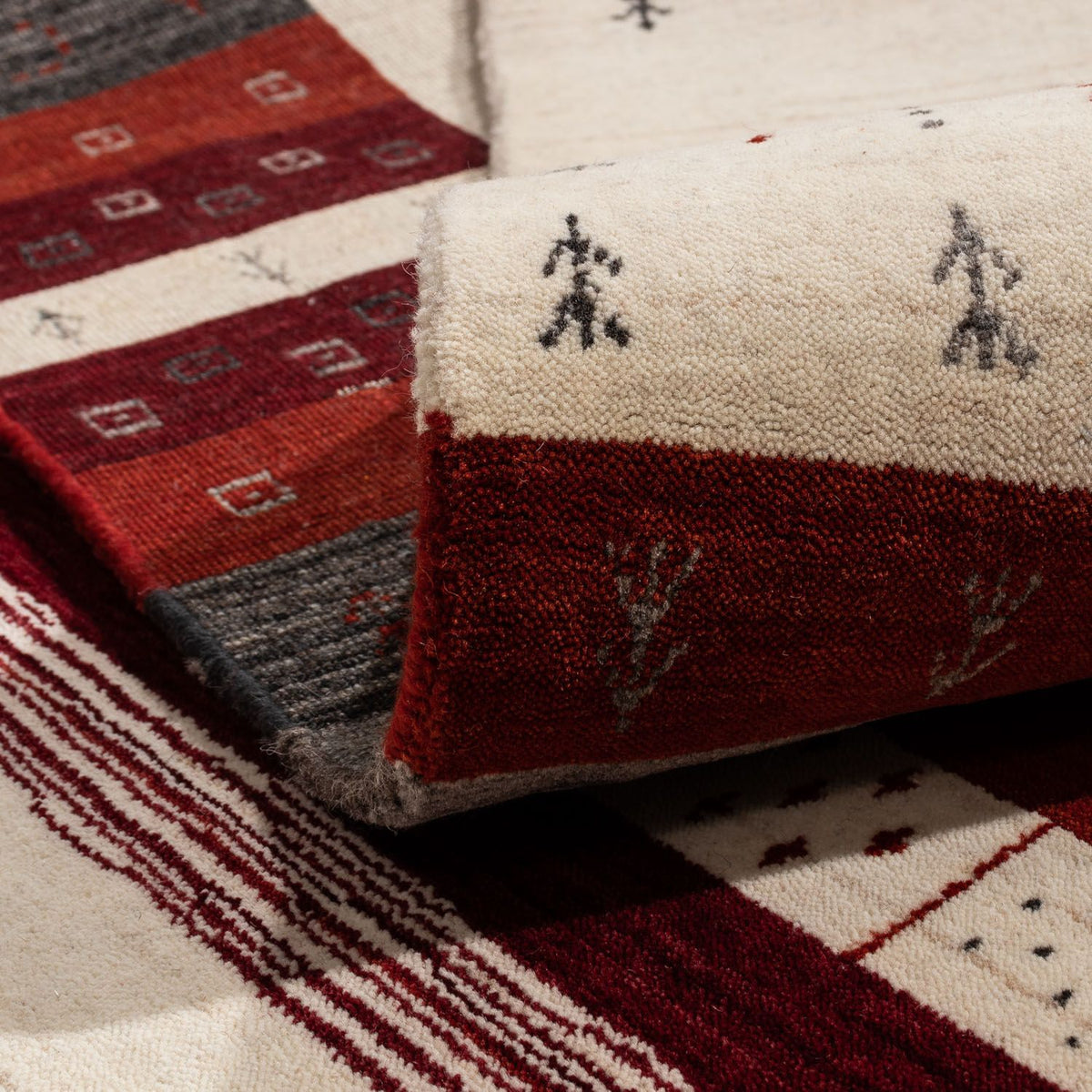 Tapis Gabbeh - Loribaft Persan - 250 x 198 cm - beige