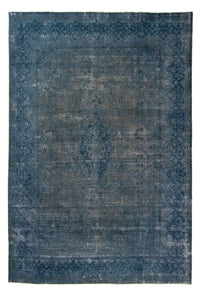 Tapis vintage - 386 x 290 cm - bleu foncé
