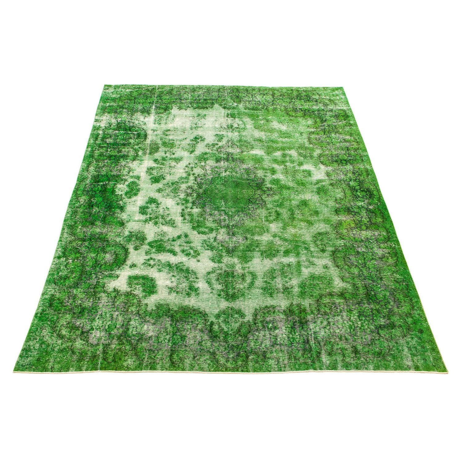 Tapis vintage - 392 x 294 cm - vert