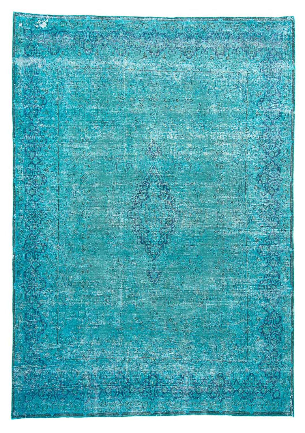 Tapis vintage - 395 x 295 cm - bleu