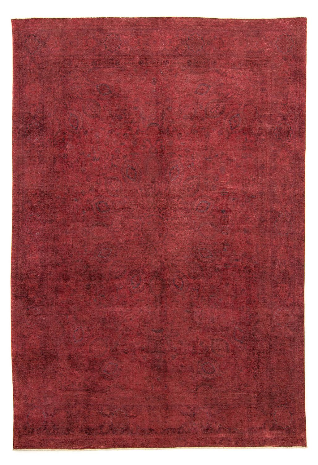 Tapis vintage - 393 x 285 cm - rouge foncé