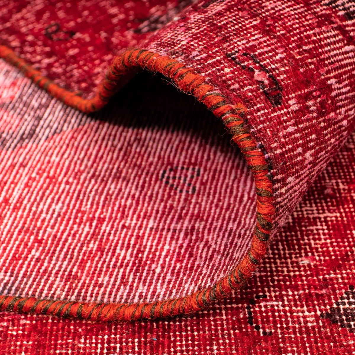 Tapis vintage - 385 x 265 cm - rouge foncé