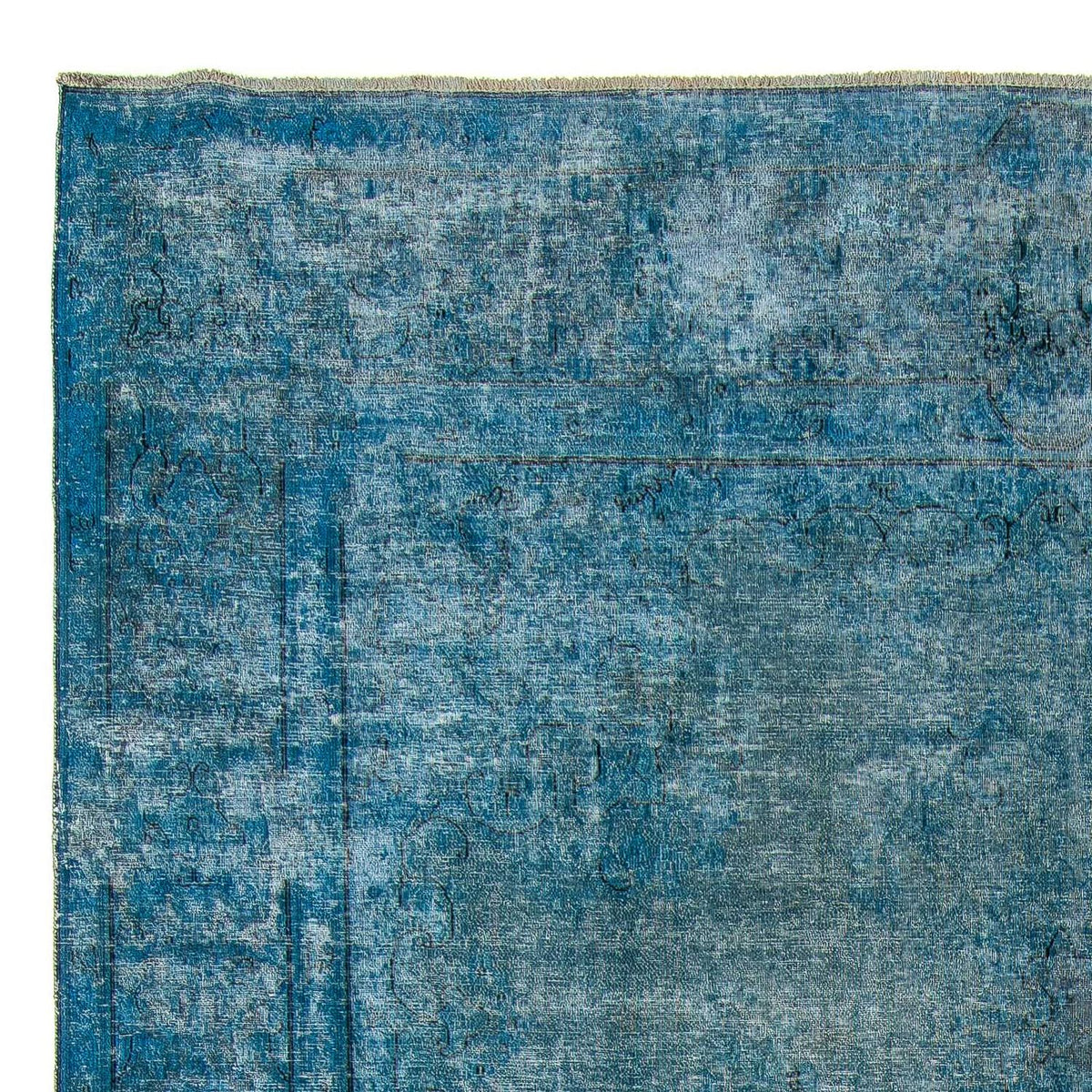 Tapis vintage - 404 x 290 cm - bleu foncé
