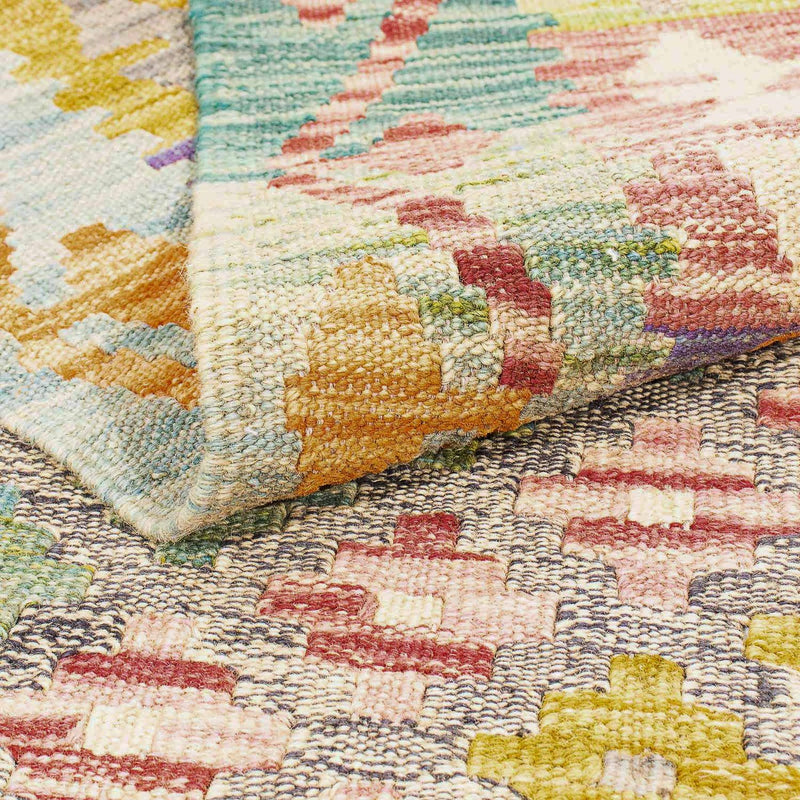 Tapis Kelim - Splash - 241 x 202 cm - multicolore