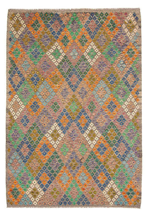 Tapis Kelim - Splash - 290 x 202 cm - multicolore