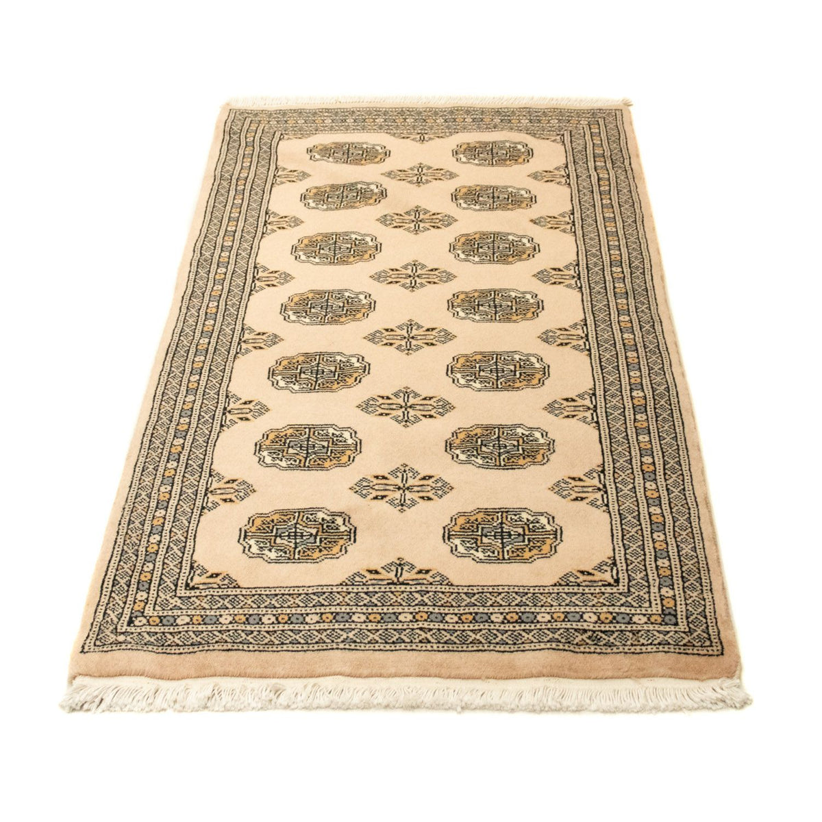 Tapis afghan - Boukhara - 130 x 77 cm - beige