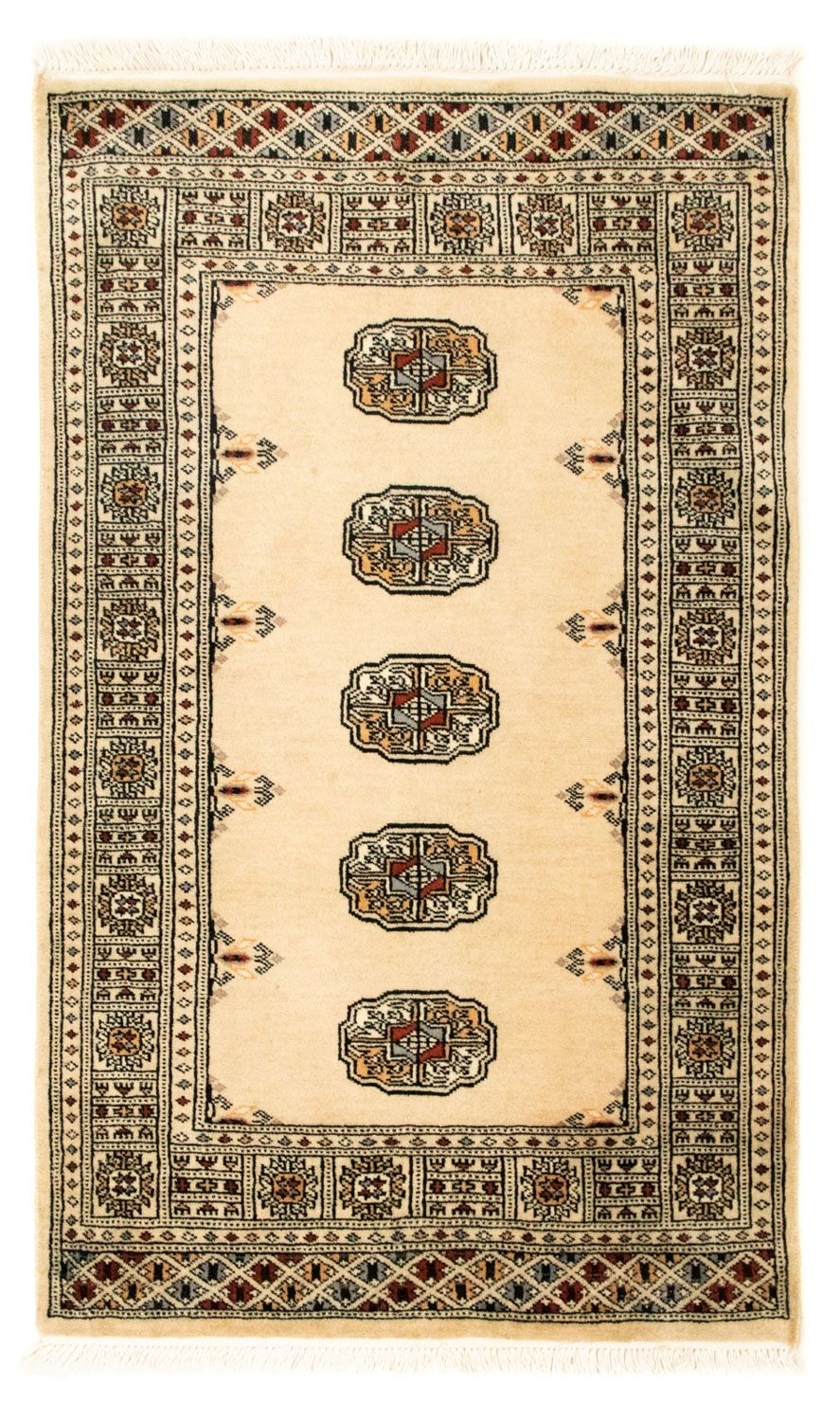 Tapis afghan - Boukhara - 129 x 78 cm - beige