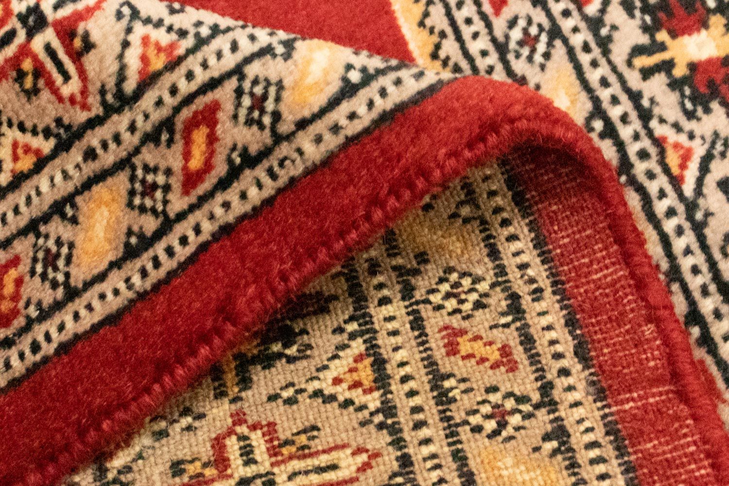 Tapis afghan - Boukhara - 123 x 78 cm - rouge
