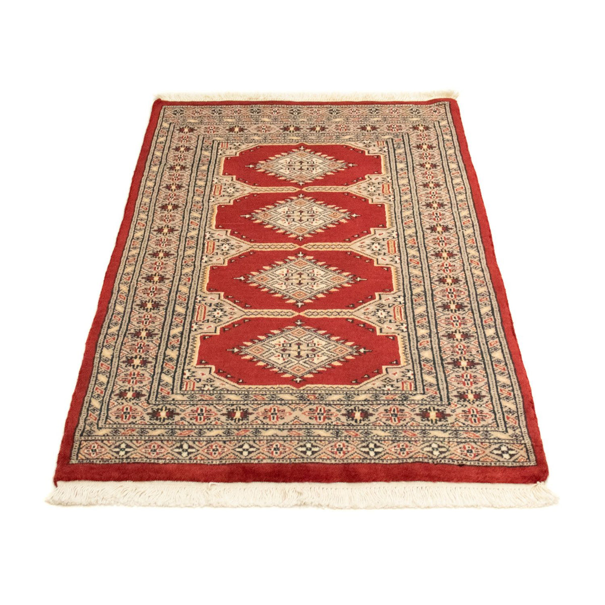 Tapis afghan - Boukhara - 123 x 78 cm - rouge
