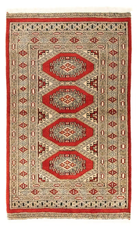 Tapis afghan - Boukhara - 133 x 78 cm - rouge