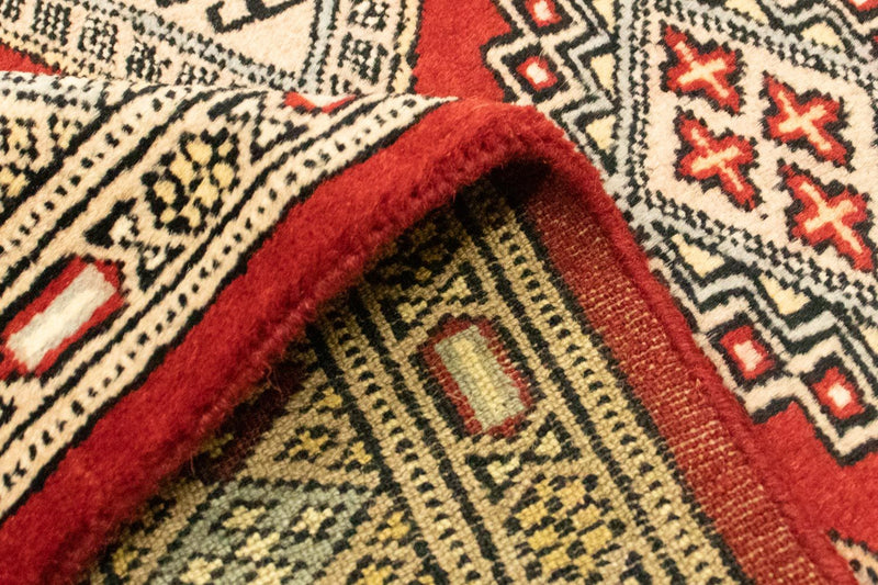 Tapis afghan - Boukhara - 133 x 78 cm - rouge