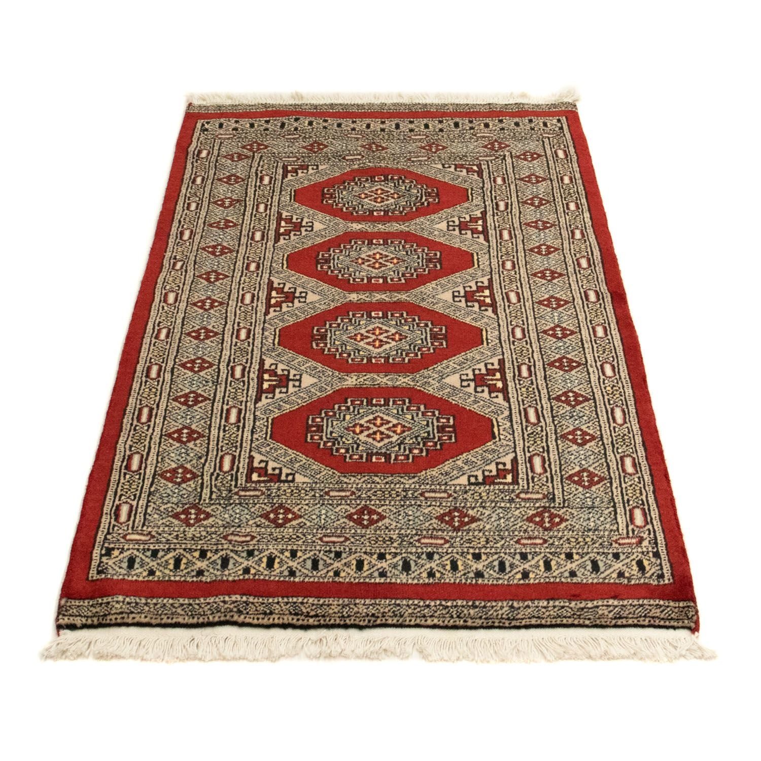 Tapis afghan - Boukhara - 124 x 79 cm - rouge
