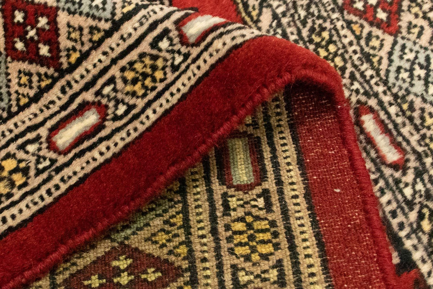 Tapis afghan - Boukhara - 124 x 79 cm - rouge