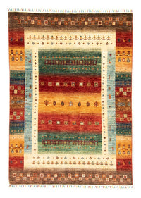 Tapis Gabbeh - Loribaft Persan - 214 x 152 cm - multicolore