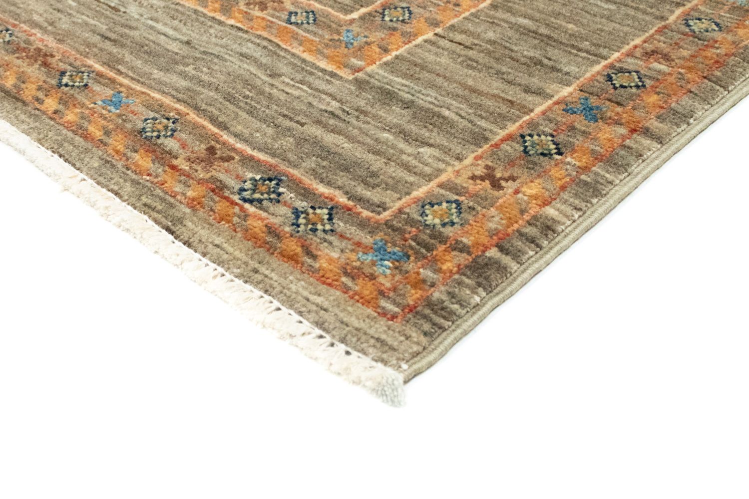 Tapis afghan - 199 x 150 cm - gris